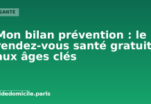 Mon bilan prévention : le rendez-vous santé gratuit aux âges clés, dès 60 ans Mon bilan prévention, le rendez-vous santé gratuit aux âges clés