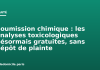 Soumission chimique : les analyses toxicologiques désormais gratuites, sans dépôt de plainte Soumission chimique : les analyses toxicologiques désormais gratuites, sans dépôt de plainte