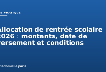 Allocation de rentrée scolaire 2026 : montants, date de versement et conditions Allocation de rentrée scolaire 2026 : montants, date de versement et conditions