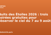 Nuits des Étoiles 2026 : trois soirées gratuites pour observer le ciel du 7 au 9 août Nuits des Étoiles 2026 : trois soirées gratuites pour observer le ciel du 7 au 9 août