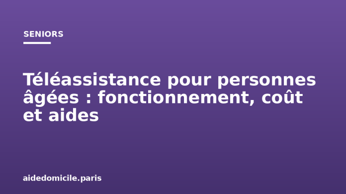 Téléassistance pour personnes âgées : fonctionnement, coût et aides