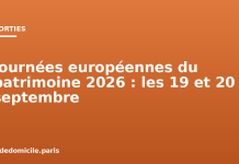Journées européennes du patrimoine 2026 : les 19 et 20 septembre Journées européennes du patrimoine 2026 : les 19 et 20 septembre