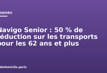Navigo Senior : 50 % de réduction sur les transports pour les 62 ans et plus Navigo Senior : 50 % de réduction sur les transports pour les 62 ans et plus