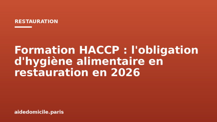 Formation HACCP : l'obligation d'hygiène alimentaire en restauration en 2026