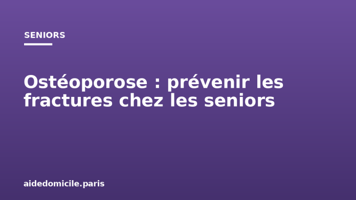 Ostéoporose : prévenir les fractures chez les seniors Ostéoporose : prévenir les fractures chez les seniors