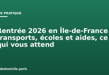 Rentrée 2026 en Île-de-France : transports, écoles et aides, ce qui vous attend Rentrée 2026 en Île-de-France : transports, écoles et aides, ce qui vous attend