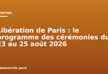 Libération de Paris : le programme des cérémonies du 23 au 25 août 2026 Libération de Paris : le programme des cérémonies du 23 au 25 août 2026