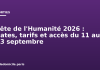 Fête de l’Humanité 2026 : dates, tarifs et accès du 11 au 13 septembre Fête de l'Humanité 2026 : dates, tarifs et accès du 11 au 13 septembre