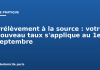 Prélèvement à la source : votre nouveau taux s’applique au 1er septembre Prélèvement à la source : votre nouveau taux s'applique au 1er septembre