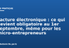 Facture électronique : ce qui devient obligatoire au 1er septembre, même pour les micro-entrepreneurs Facture électronique : ce qui devient obligatoire au 1er septembre, même pour les micro-entrepreneurs