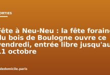 Fête à Neu-Neu : la fête foraine du bois de Boulogne ouvre ce vendredi, entrée libre jusqu’au 11 octobre Fête à Neu-Neu : la fête foraine du bois de Boulogne ouvre ce vendredi, entrée libre jusqu'au 11 octobre