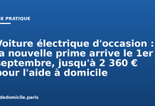Voiture électrique d’occasion : la nouvelle prime arrive le 1er septembre, jusqu’à 2 360 € pour l’aide à domicile Voiture électrique d'occasion : la nouvelle prime arrive le 1er septembre, jusqu'à 2 360 € pour l'aide à domicile