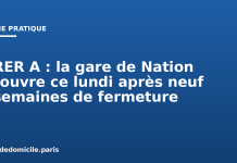 RER A : la gare de Nation rouvre ce lundi après neuf semaines de fermeture RER A : la gare de Nation rouvre ce lundi après neuf semaines de fermeture