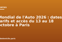 Mondial de l’Auto 2026 : dates, tarifs et accès du 13 au 18 octobre à Paris Mondial de l'Auto 2026 : dates, tarifs et accès du 13 au 18 octobre à Paris