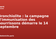 Bronchiolite : la campagne d’immunisation des nourrissons démarre le 14 septembre Bronchiolite : la campagne d'immunisation des nourrissons démarre le 14 septembre