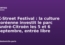 K-Street Festival : la culture coréenne investit le parc André-Citroën les 5 et 6 septembre, entrée libre K-Street Festival : la culture coréenne investit le parc André-Citroën les 5 et 6 septembre, entrée libre