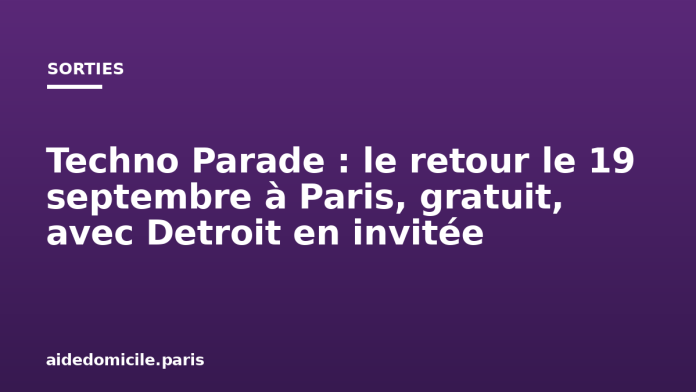 Techno Parade : le retour le 19 septembre à Paris, gratuit, avec Detroit en invitée