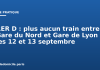 RER D : plus aucun train entre Gare du Nord et Gare de Lyon les 12 et 13 septembre RER D : plus aucun train entre Gare du Nord et Gare de Lyon les 12 et 13 septembre