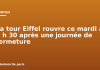 La tour Eiffel rouvre ce mardi à 9 h 30 après une journée de fermeture La tour Eiffel rouvre ce mardi à 9 h 30 après une journée de fermeture