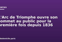 L’Arc de Triomphe ouvre son sommet au public pour la première fois depuis 1836 L'Arc de Triomphe ouvre son sommet au public pour la première fois depuis 1836