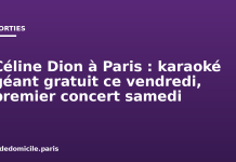 Céline Dion à Paris : karaoké géant gratuit ce vendredi, premier concert samedi Céline Dion à Paris : karaoké géant gratuit ce vendredi, premier concert samedi