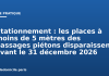 Stationnement : les places à moins de 5 mètres des passages piétons disparaissent avant le 31 décembre 2026 Stationnement : les places à moins de 5 mètres des passages piétons disparaissent avant le 31 décembre 2026