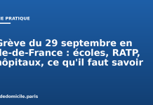 Grève du 29 septembre en Île-de-France : écoles, RATP, hôpitaux, ce qu’il faut savoir Grève du 29 septembre en Île-de-France : écoles, RATP, hôpitaux, ce qu'il faut savoir