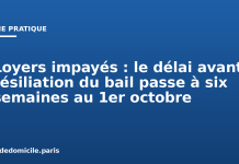 Loyers impayés : le délai avant résiliation du bail passe à six semaines au 1er octobre Loyers impayés : le délai avant résiliation du bail passe à six semaines au 1er octobre