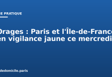 Orages : Paris et l’Île-de-France en vigilance jaune ce mercredi Orages : Paris et l'Île-de-France en vigilance jaune ce mercredi