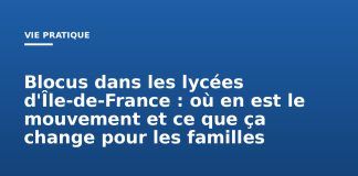 Blocus dans les lycées d’Île-de-France : où en est le mouvement et ce que ça change pour les familles Blocus dans les lycées d'Île-de-France : où en est le mouvement et ce que ça change pour les familles