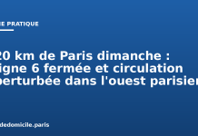 20 km de Paris dimanche : ligne 6 fermée et circulation perturbée dans l’ouest parisien 20 km de Paris dimanche : ligne 6 fermée et circulation perturbée dans l'ouest parisien