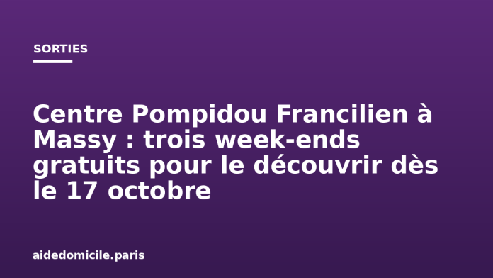 Centre Pompidou Francilien à Massy : trois week-ends gratuits pour le découvrir dès le 17 octobre