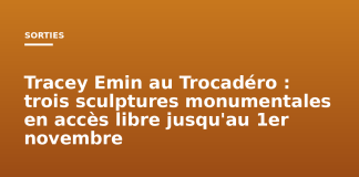 Tracey Emin au Trocadéro : trois sculptures monumentales en accès libre jusqu’au 1er novembre Tracey Emin au Trocadéro : trois sculptures monumentales en accès libre jusqu'au 1er novembre