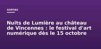 Nuits de Lumière au château de Vincennes : le festival d’art numérique dès le 15 octobre Nuits de Lumière au château de Vincennes : le festival d'art numérique dès le 15 octobre