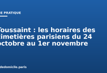 Toussaint : les horaires des cimetières parisiens du 24 octobre au 1er novembre Toussaint : les horaires des cimetières parisiens du 24 octobre au 1er novembre