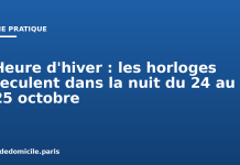 Heure d’hiver : les horloges reculent dans la nuit du 24 au 25 octobre Heure d'hiver : les horloges reculent dans la nuit du 24 au 25 octobre