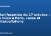 Manifestation du 17 octobre : le bilan à Paris, casse et interpellations Manifestation du 17 octobre : le bilan à Paris, casse et interpellations