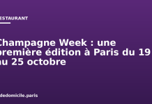 Champagne Week : une première édition à Paris du 19 au 25 octobre Champagne Week : une première édition à Paris du 19 au 25 octobre