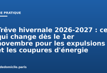 Trêve hivernale 2026-2027 : ce qui change dès le 1er novembre pour les expulsions et les coupures d’énergie Trêve hivernale 2026-2027 : ce qui change dès le 1er novembre pour les expulsions et les coupures d'énergie