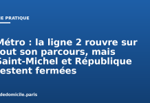 Métro : la ligne 2 rouvre sur tout son parcours, mais Saint-Michel et République restent fermées Métro : la ligne 2 rouvre sur tout son parcours, mais Saint-Michel et République restent fermées